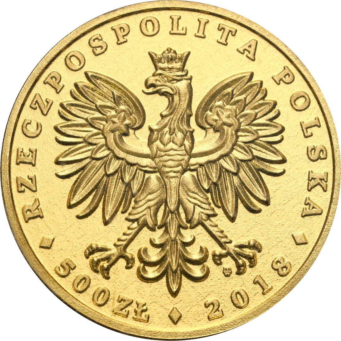 500 złotych 2018 Orzeł Bielik odzyskanie niepodległości - 1 uncja złota