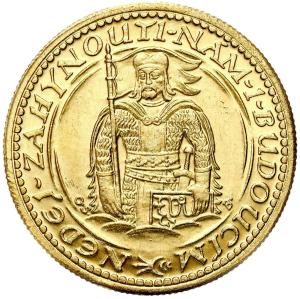 Czechosłowacja. Dukat, 1933, Kremnica - Święty Wacław NGC MS63 - PIĘKNY