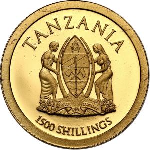 Tanzania. 2 dolary 2014 Jan Paweł II Kanonizacja - ZŁOTO