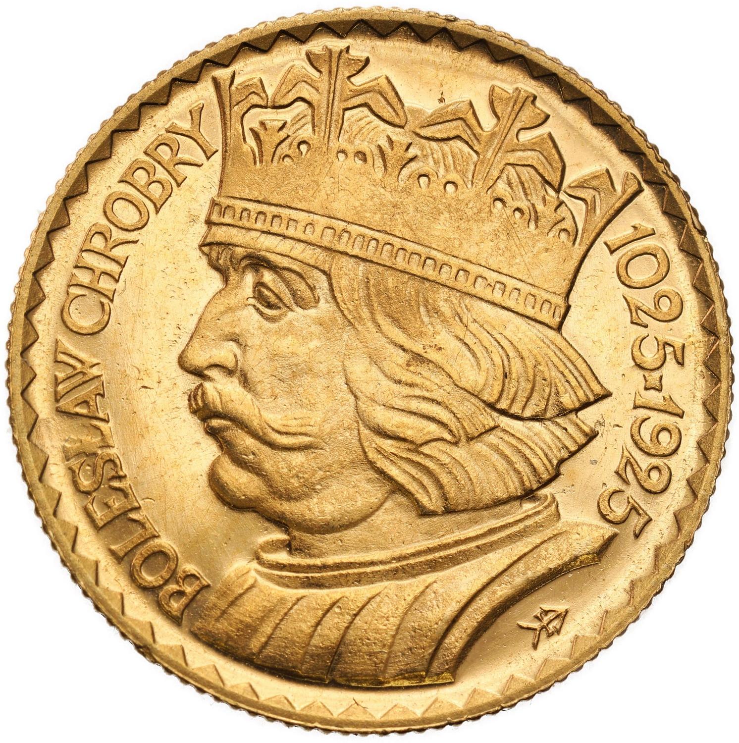 II RP. 10 złotych 1925 Bolesław Chrobry - ZŁOTO