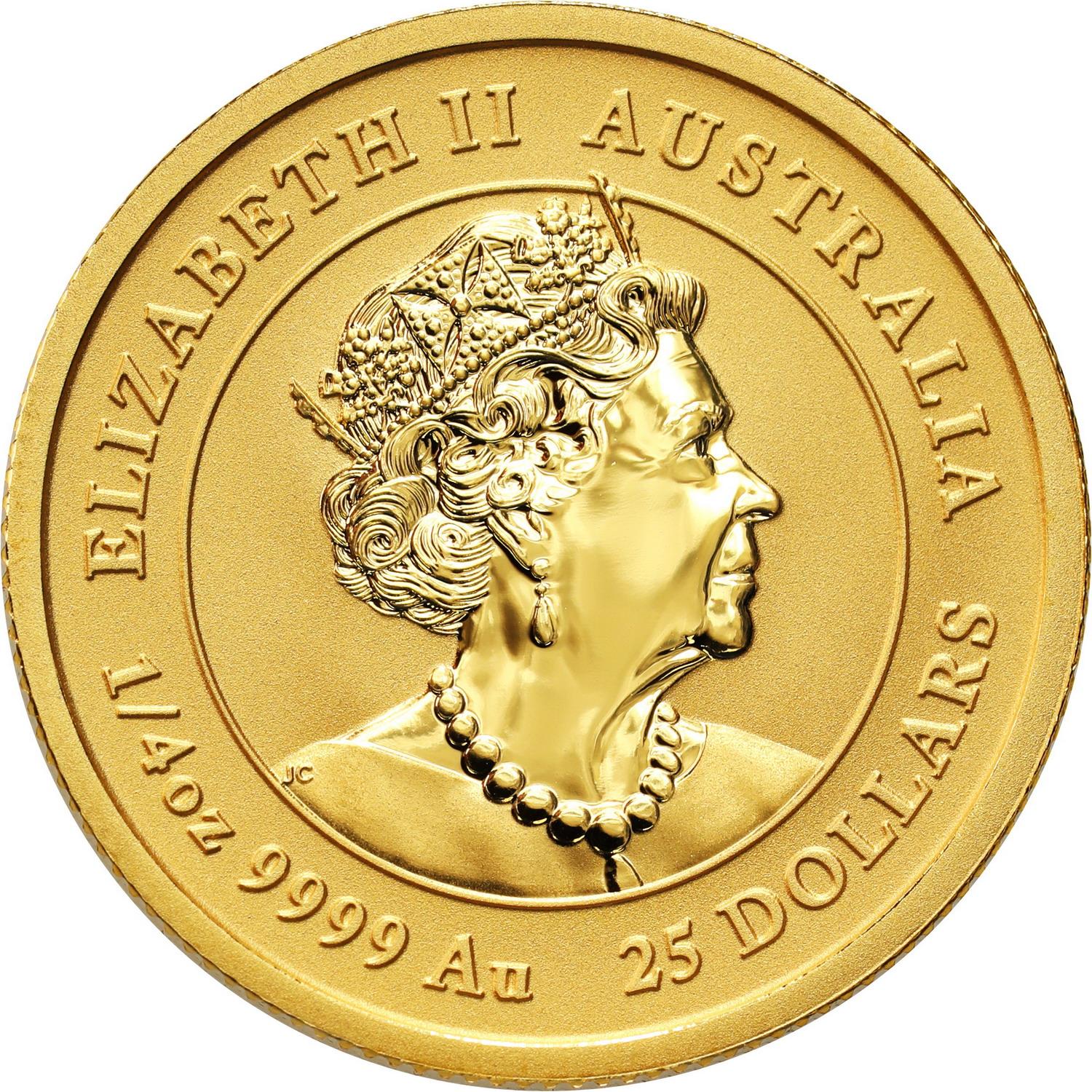 Australia. Złota moneta Rok Tygrysa 2022 - 1/4 uncji złota