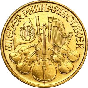 Austria. 200 szylingów 1993 Filharmonicy - 1/10 uncji złota