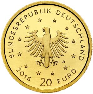 Niemcy 20 euro 2016 Ptaki Niemiec - słowik