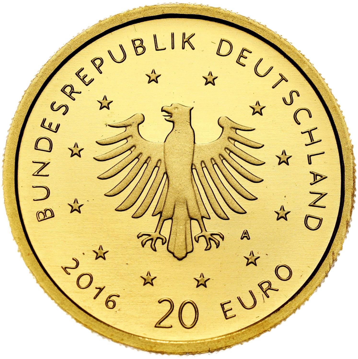Niemcy 20 euro 2016 Ptaki Niemiec - słowik