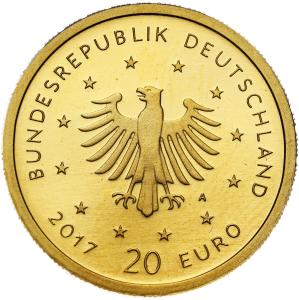 Niemcy 20 euro 2017 Ptaki Niemiec- wilga europejska