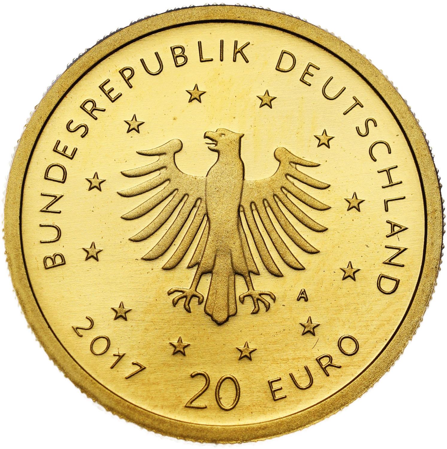 Niemcy 20 euro 2017 Ptaki Niemiec- wilga europejska
