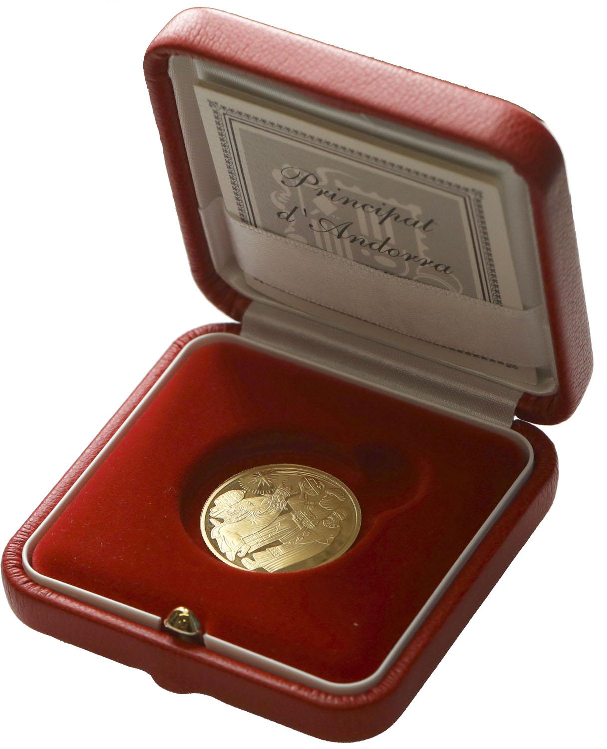 Andora 25 dinarów 2013 Pokłon Trzech Króli ZŁOTO