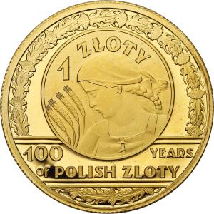 Niue 5 dolarów 2024 - 100 lat Polskiego Złotego - ZŁOTO