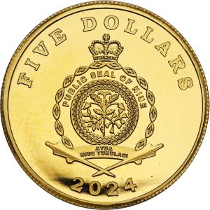 Niue 5 dolarów 2024 - 100 lat Polskiego Złotego - ZŁOTO