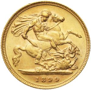 Wielka Brytania. Wiktoria 1/2 suwerena 1899