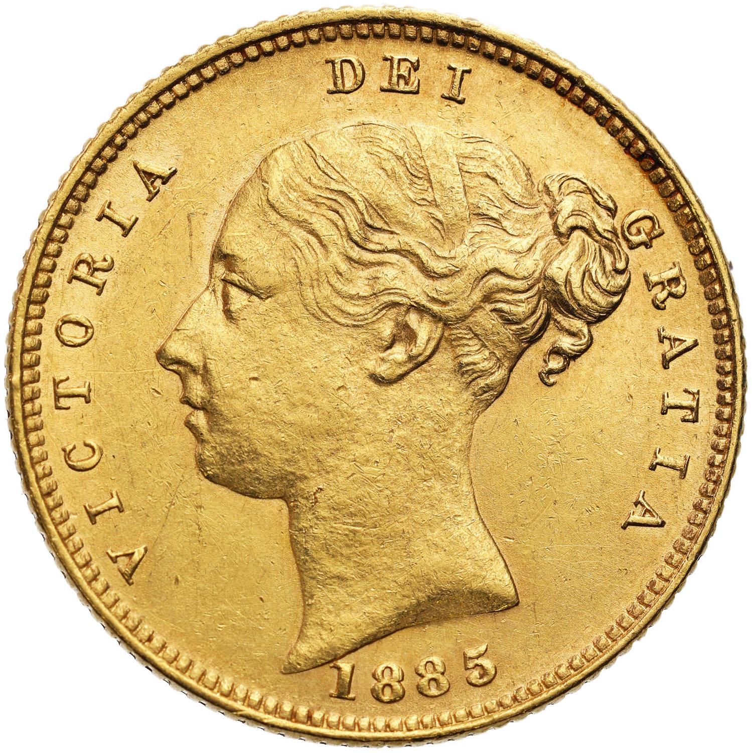 Wielka Brytania. Victoria. 1/2 suwerena 1885