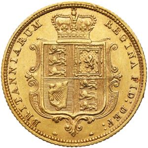 Wielka Brytania. Victoria. 1/2 suwerena 1885