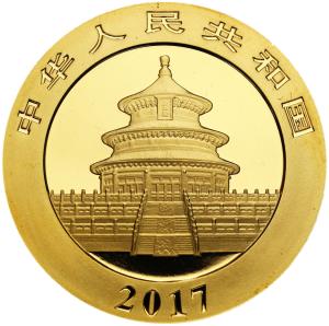 Chiny 500 Yuan (janów) 2017 Panda - ZŁOTO