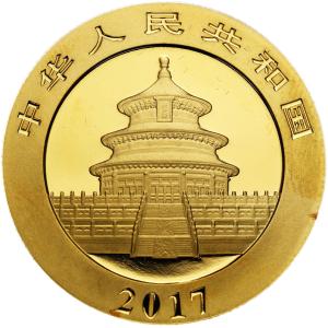 Chiny 200 Yuan (janów) 2017 Panda - ZŁOTO