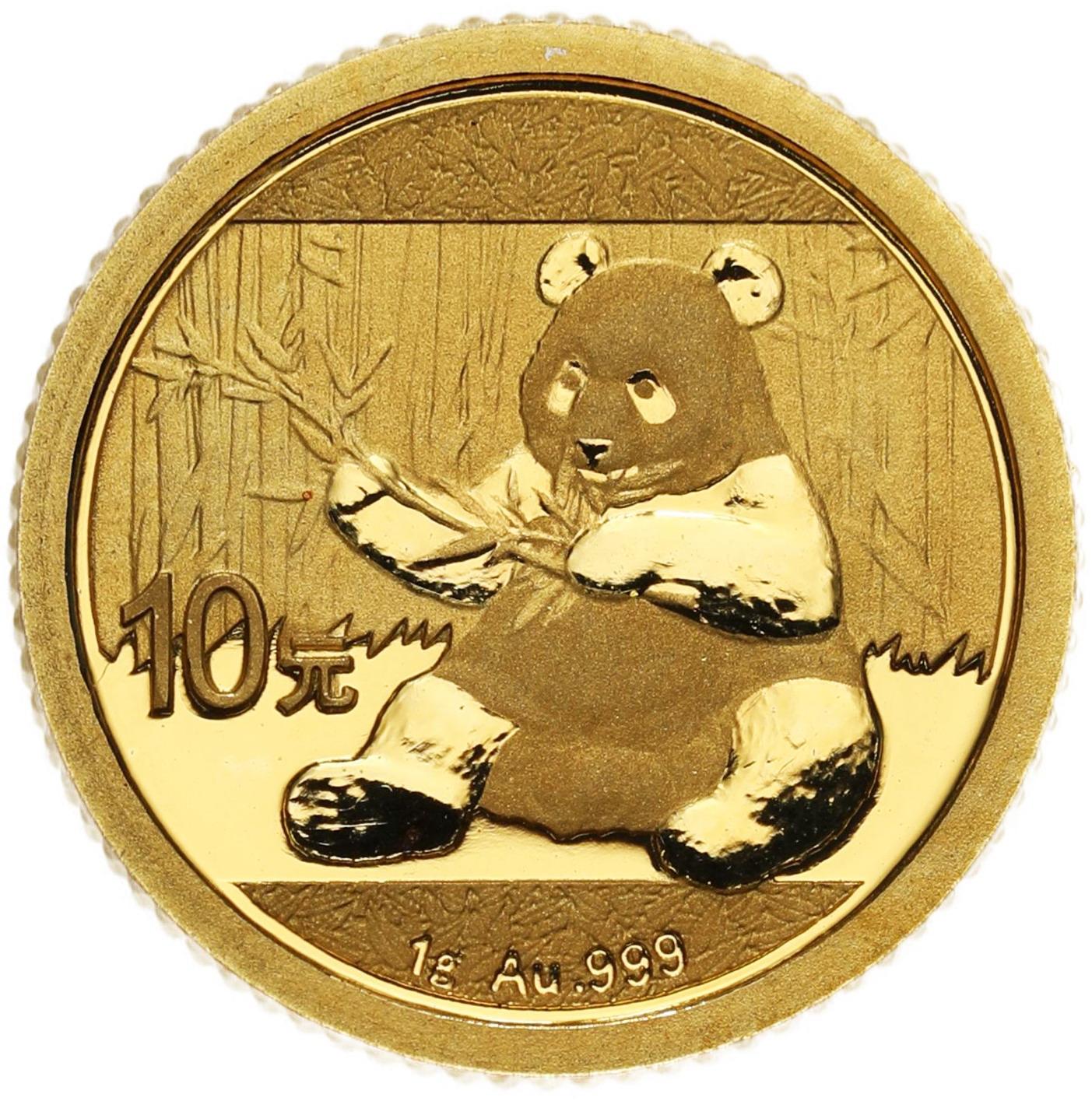 Chiny 10 Yuan (janów) 2017 Panda - ZŁOTO