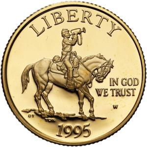 USA 5 dolarów 1995 Pola bitew wojny domowej - ZŁOTO