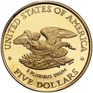 USA 5 dolarów 1995 Pola bitew wojny domowej - ZŁOTO