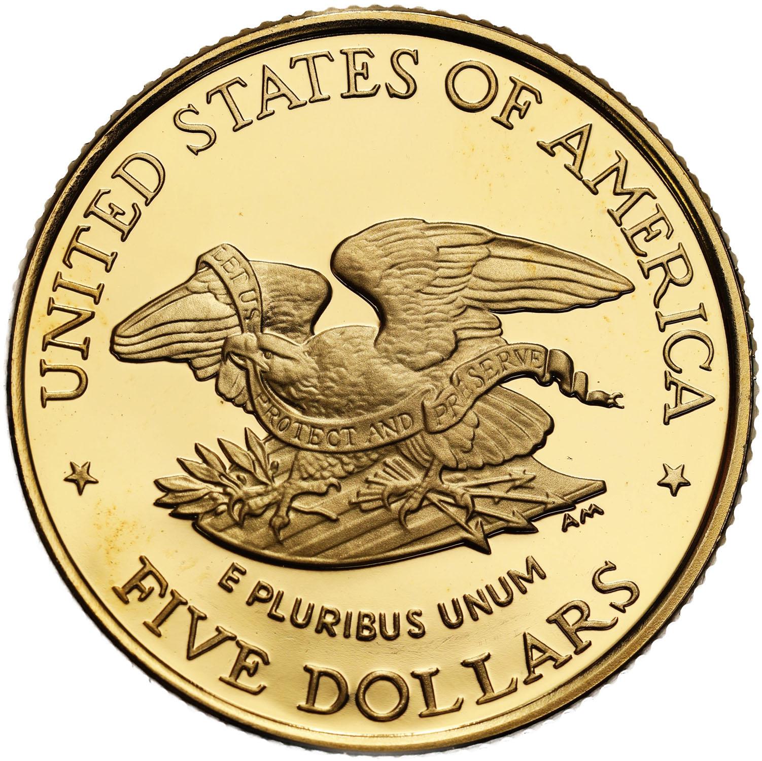 USA 5 dolarów 1995 Pola bitew wojny domowej - ZŁOTO