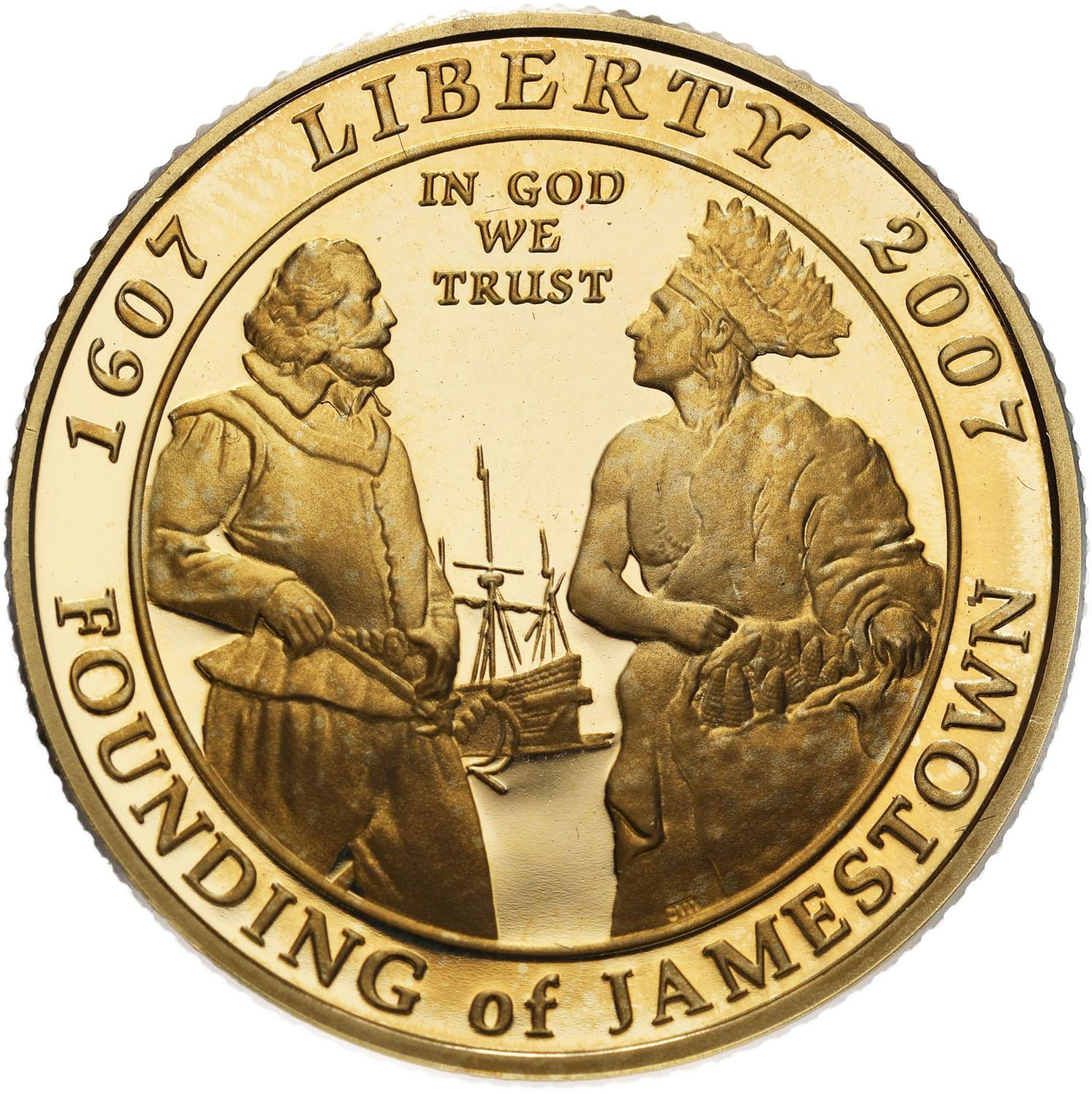 USA. 5 dolarów 2007 W - Jamestown - ZŁOTO
