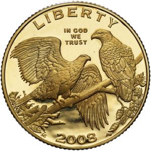 USA 5 dolarów 2008 Reintrodukcja bielika amerykańskiego - ZŁOTO