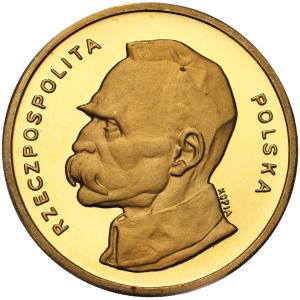 REPLIKA / KOPIA 100 Marek 1922 Piłsudski TYLKO 20 sztuk! ZŁOTO