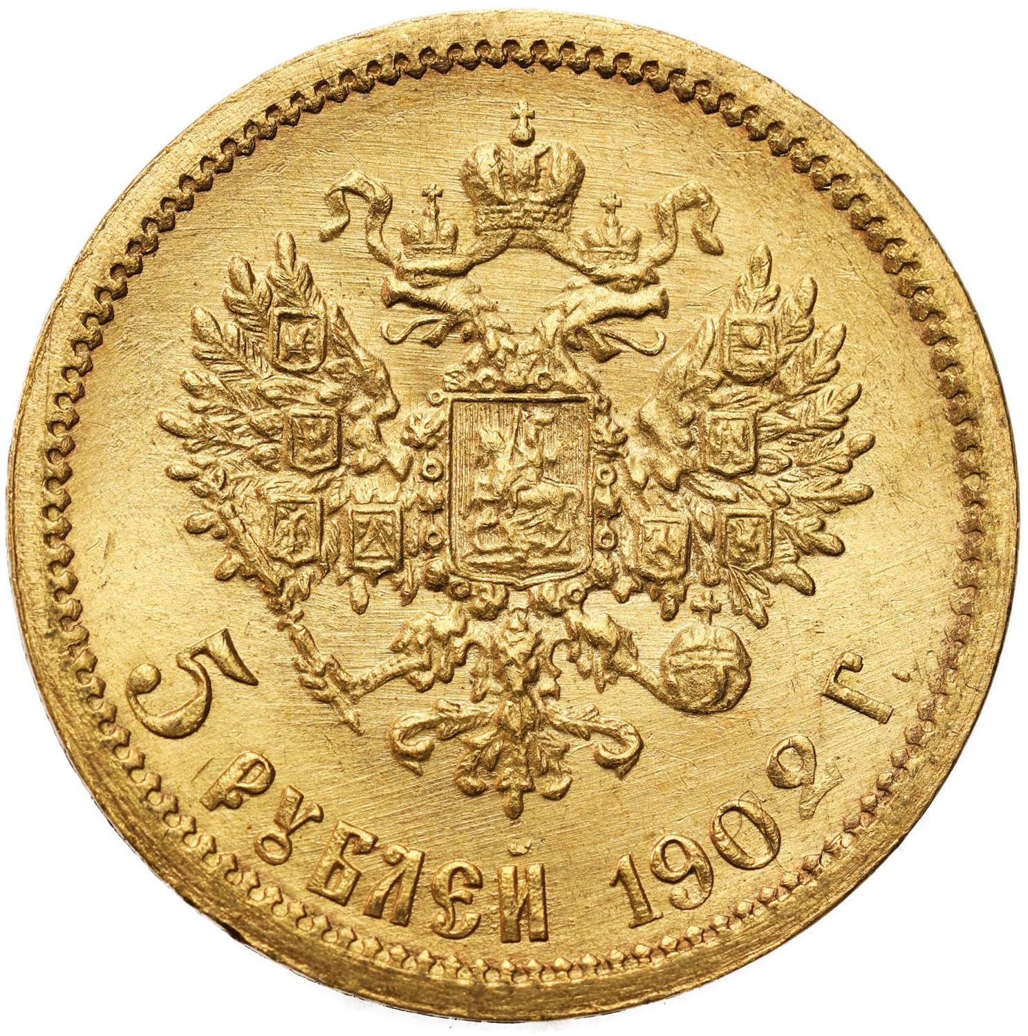Rosja. Mikołaj II. 5 rubli 1902 AP, Petersburg