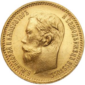 Rosja. Mikołaj II. 5 rubli 1902 AP, Petersburg