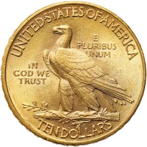 USA. Złote 10 $ dolarów 1911 Indianin - WYŚMIENITY
