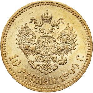 Rosja. Mikołaj II. 10 rubli 1900 ФЗ - FZ, Petersburg