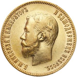 Rosja, Mikołaj II. 10 rubli 1902 AP, Petersburg