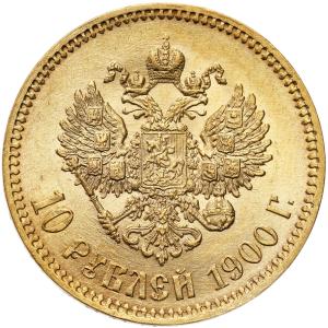 Rosja. Mikołaj II. 10 rubli 1900 ФЗ - FZ, Petersburg