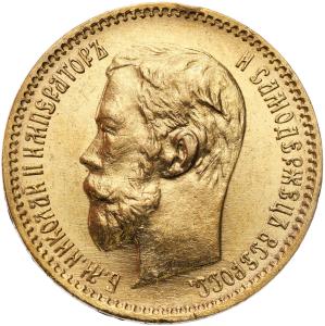 Rosja. Mikołaj II. 5 rubli 1902 AP, Petersburg