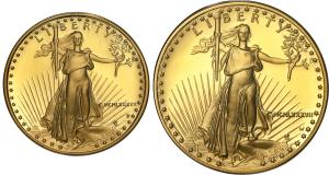 USA. Złote 50$ + 25 $ dolarów 1987 Orzeł (Eagle) - LUSTRZANY – 1 1/2 uncji złota