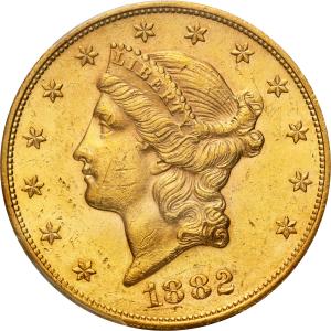 USA 20 dolarów 1882 S San Francisco PCGS MS61 RZADKA