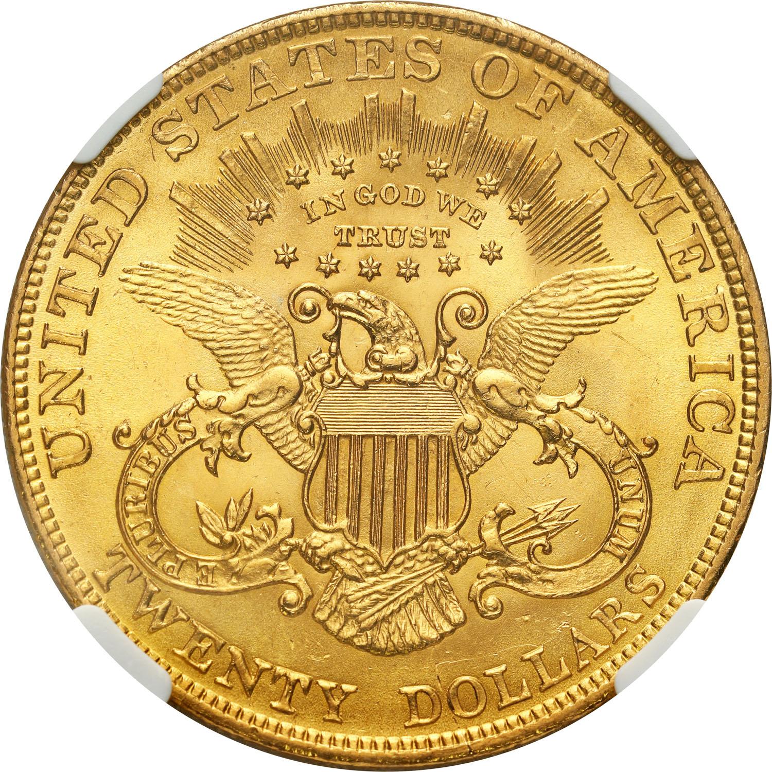 USA 20 dolarów 1904 Filadelfia NGC MS63