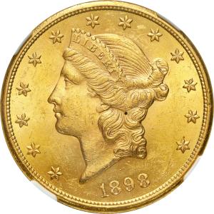 USA 20 dolarów 1898 S San Francisco NGC MS61