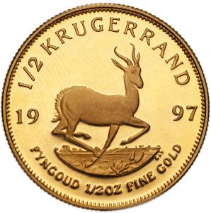 RPA, Afryka . 1/2 Krugerranda 1997- 1/2 uncji złota - LUSTRZANY