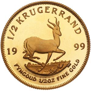 RPA, Afryka . 1/2 Krugerranda 1999- 1/2 uncji złota - LUSTRZANY
