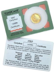 50 złotych 2004 Orzeł Bielik - 1/10 uncji złota