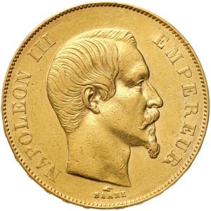 Francja. Napoleon III (1852-1870). 50 franków 1855 A, Paryż