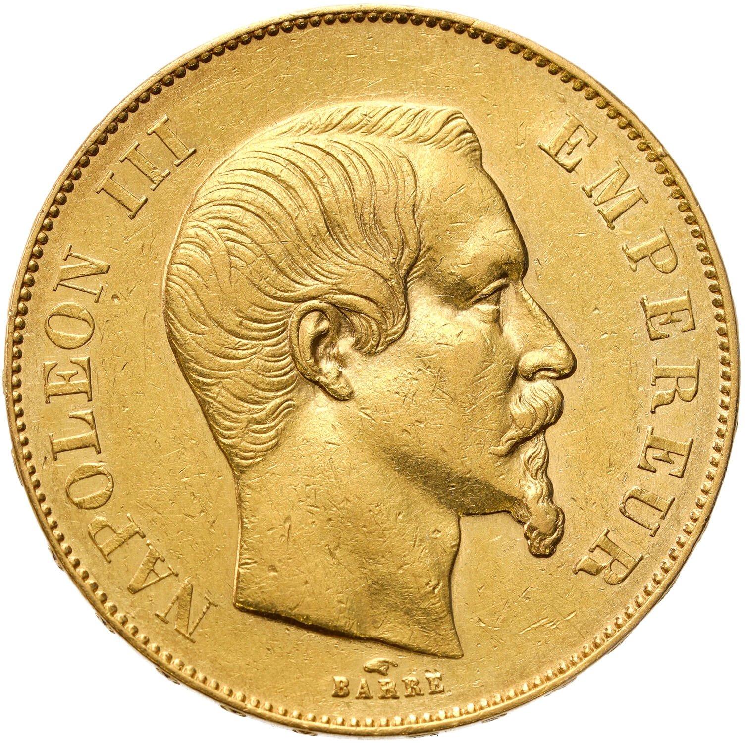 Francja. Napoleon III (1852-1870). 50 franków 1855 A, Paryż