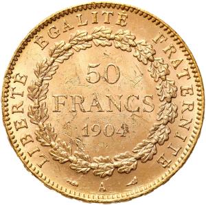 Francja. 50 franków 1904 A, Paryż - ŁADNE