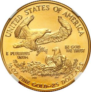 USA 25 $ dolarów 1993 1/2 uncji złota (2MAX) - PIĘKNE