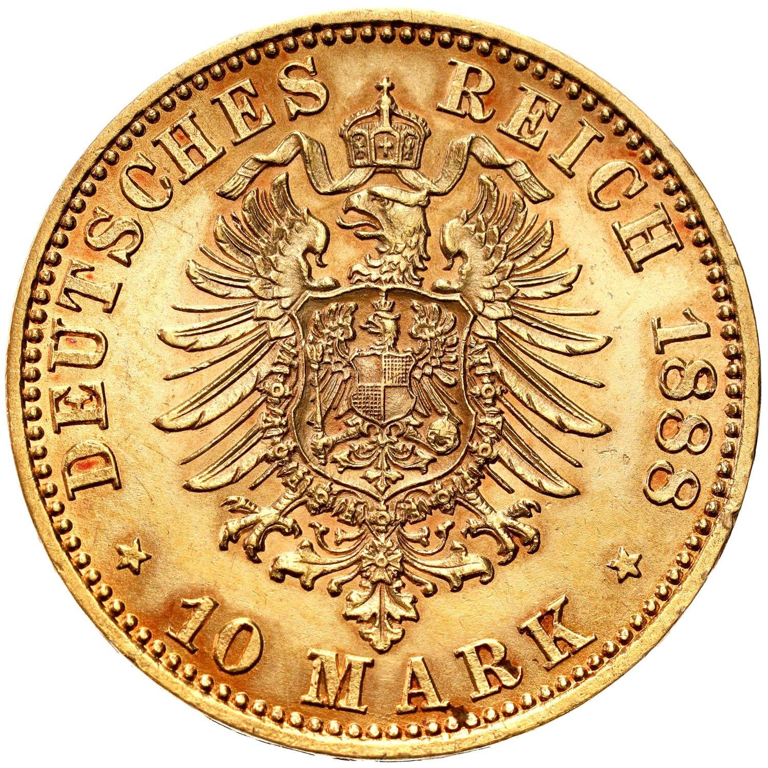 Niemcy, Prusy. Fryderyk III (1888). 10 marek 1888 A, Berlin