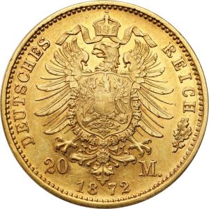 Niemcy, Prusy. Wilhelm I (1861-1888). 20 marek 1872 A, Berlin