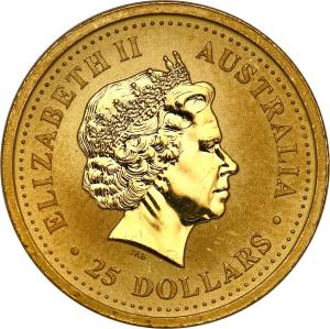 Australia 25 dolarów 2004 Kangur - 1/4 uncji złota
