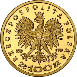III RP 100 złotych 2000 Jan II Kazimierz