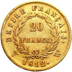 Francja 20 franków 1812 A Napoleon I - Wianuszek