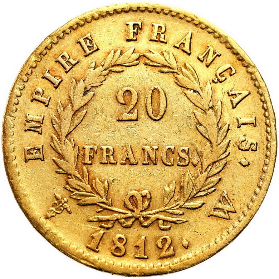 Francja 20 franków 1812 A Napoleon I - Wianuszek