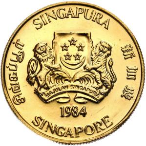 Singapur. 2 dolary 1984 Qilin - 1/4 uncji złota